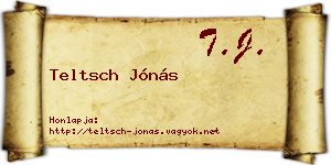 Teltsch Jónás névjegykártya